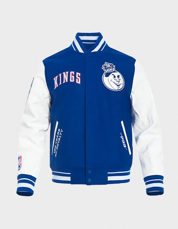 sacramento kings chenille blue varsity jacket sacramento kings chenille blue varsity jacket