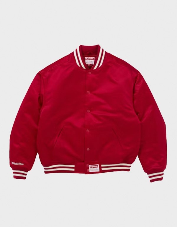 supreme mitchell & ness satin varsity jacket supreme mitchell & ness satin varsity jacket