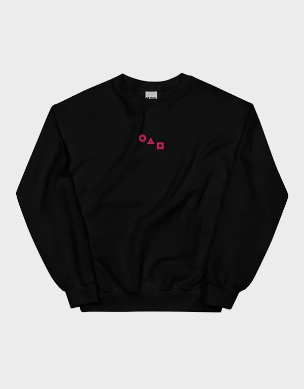 squid game mask embroidered sweatshirt squid game mask embroidered sweatshirt