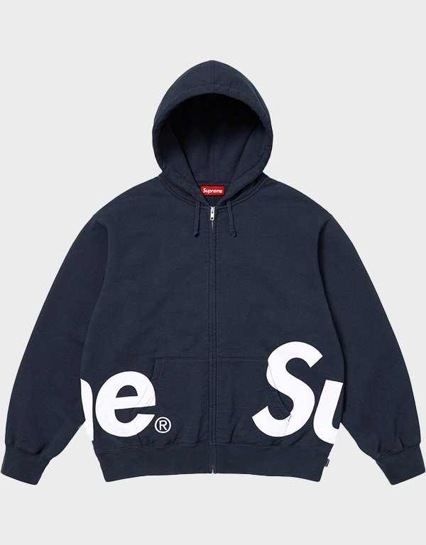 supreme big logo zip up navy hoodie supreme big logo zip up navy hoodie