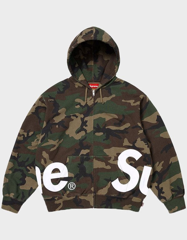 supreme big logo zip up woodland camo hoodie supreme big logo zip up woodland camo hoodie