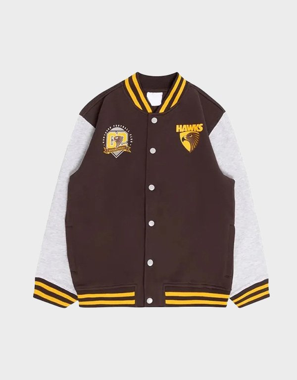 hawthorn hawks varsity fleece jacket hawthorn hawks varsity fleece jacket